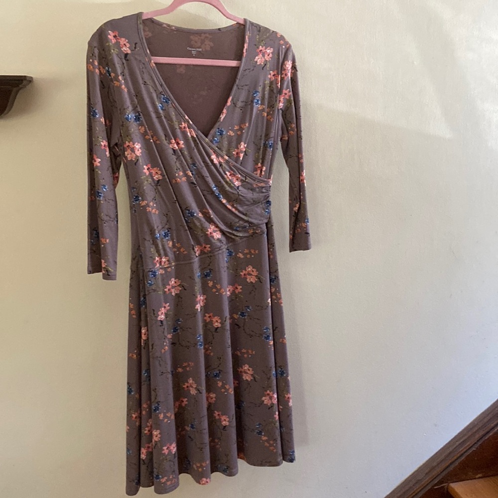 Garnet Hill size M faux wrap dress